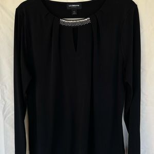Liz Claiborne Black Long Sleeve Blouse